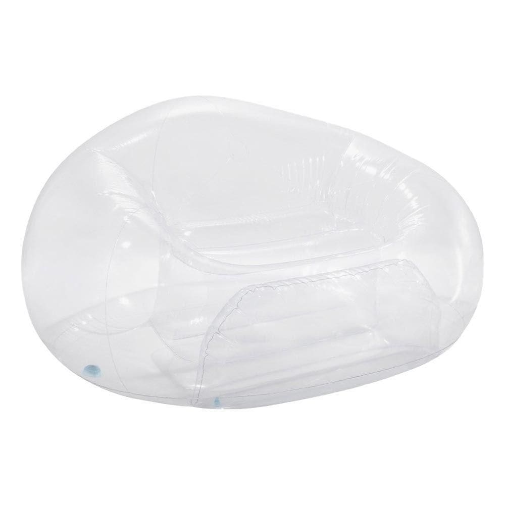Poltrona Sofá Inflável Beanless Individual Transparente Intex