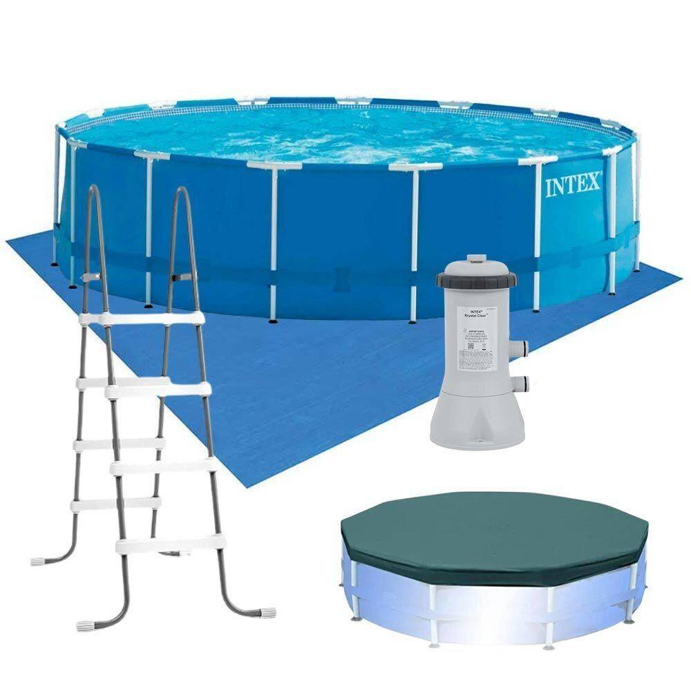 Kit Completo Piscina Intex 16.805 Litros Estrutural Armação 110