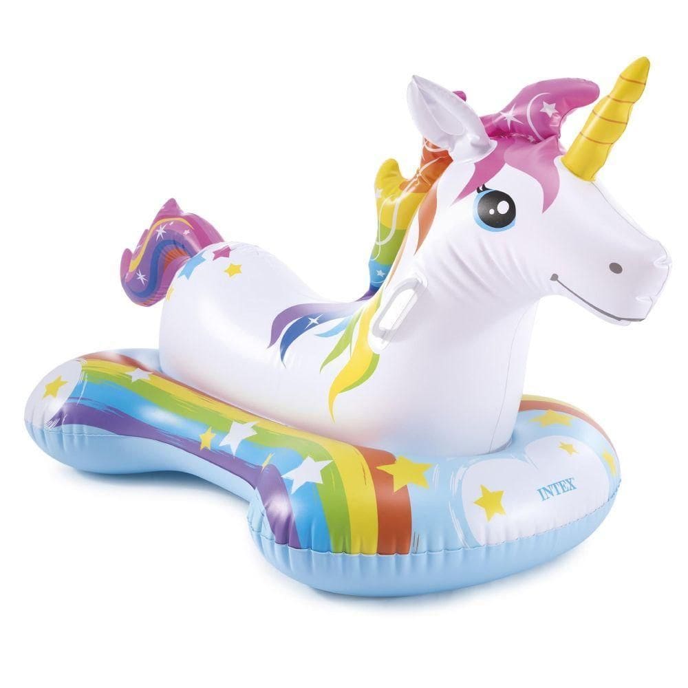 Bóia Bote Inflável Infantil Cavalinho Unicórnio 163 Cm - Intex
