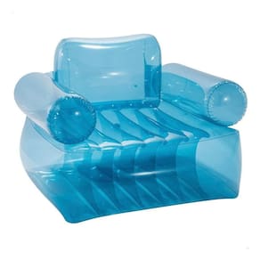 Poltrona Inflável Beanless Apoio De Braço Azul Intex
