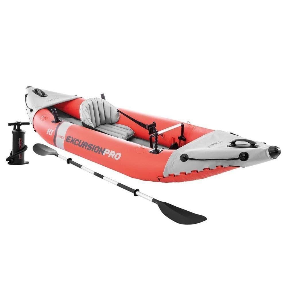 Caiaque Excursion Pro K1 Com Remos E Bomba Vermelho Intex