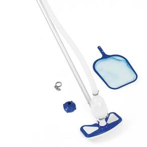 Kit Limpeza Para Piscina Cabo 279 Cm Aspirador Mangueira Rede