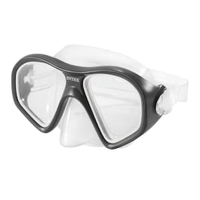 Máscara De Mergulho Policarbonato Reef Rider Preta Piscina Mar - Intex