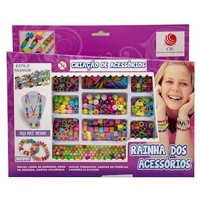Brinquedo Kit Criação De Acessórios Pulseira Colar Pingente