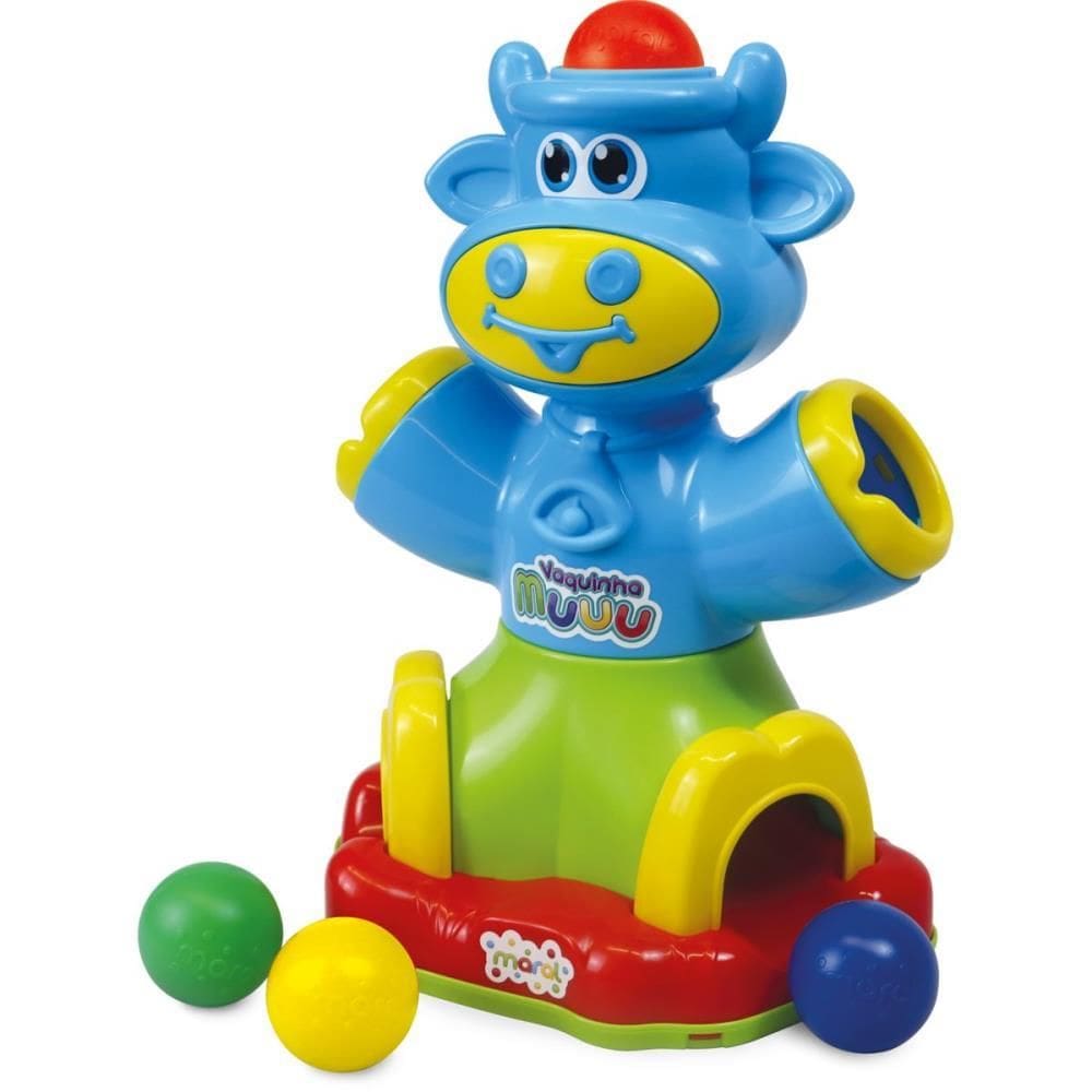Brinquedo Educativo Vaquinha Muuu C/4 Bolinhas - Maral