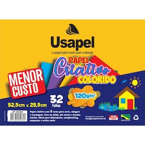 Bloco p/Educação Artística Usapel 8cores 325x235 120g 32fls
