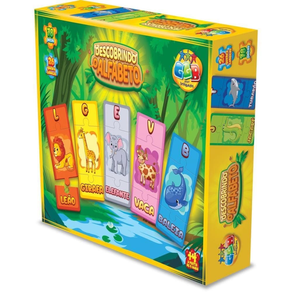 Brinquedo Educativo Descobrindo O Alfabeto 78pçs - Ggb Plast