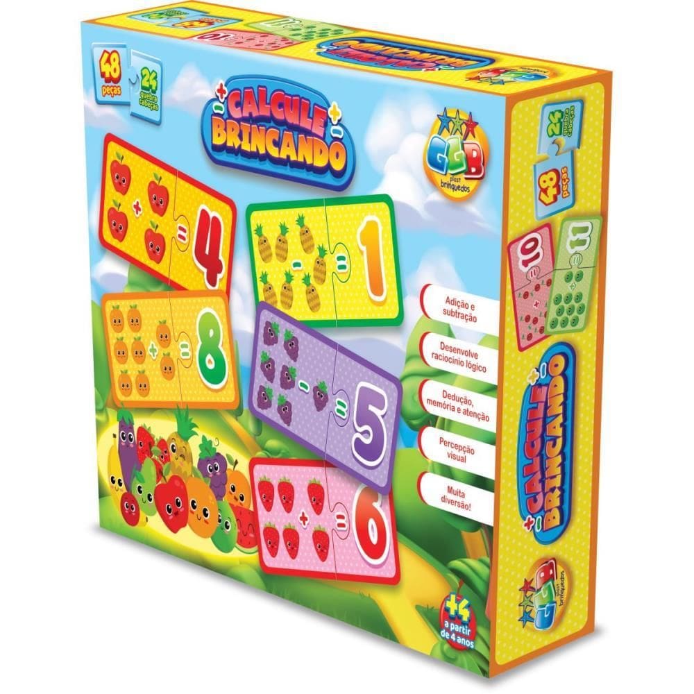Brinquedo Educativo Calcule Brincando 48pçs - Ggb Plast