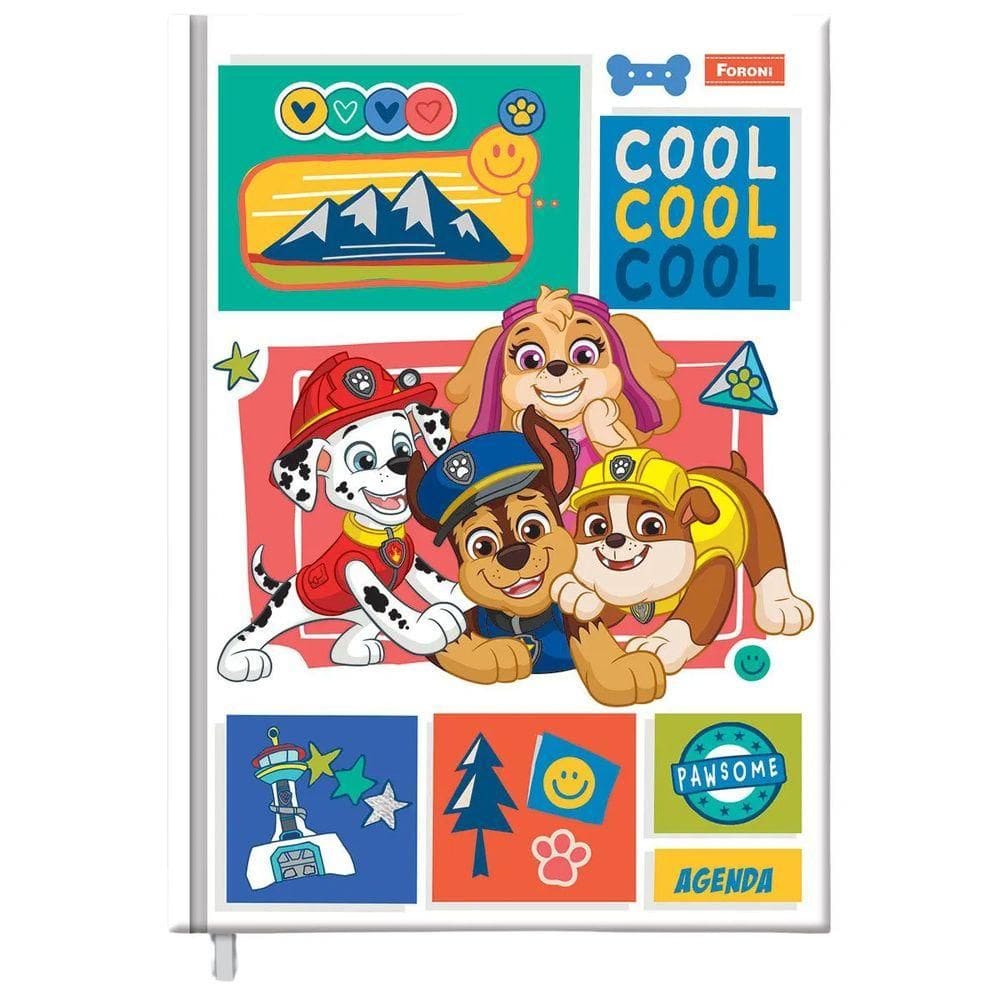 Agenda Escolar 96 Folhas Patrulha Canina Capa 3 - Foroni