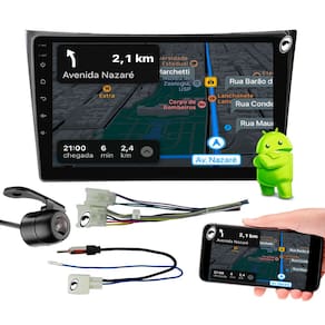 Multimidia 9" Android Corolla 2009 a 2014 AndroidAuto CarPlay + Câmera de Ré