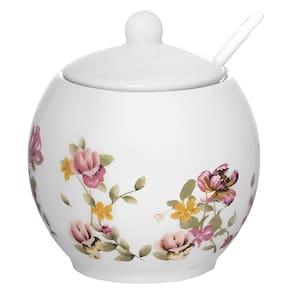 Açucareiro Le Jardim em Porcelana com Colher 350ML