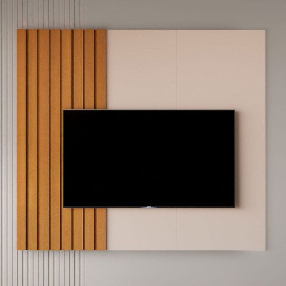 Painel para TV Até 58 Polegadas Boto Off White/Natural - Jb Bechara