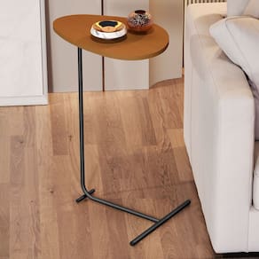 Mesa de Canto Orgânica Alamanda Natural/Preto - Jb Bechara