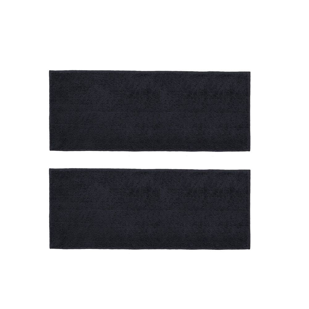 Tapete Preto Passadeira Retangular Antiderrapante 180cm 2un