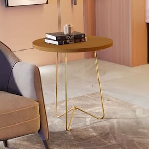 Mesa de Canto Natural/Dourado 8004 - Jb Bechara