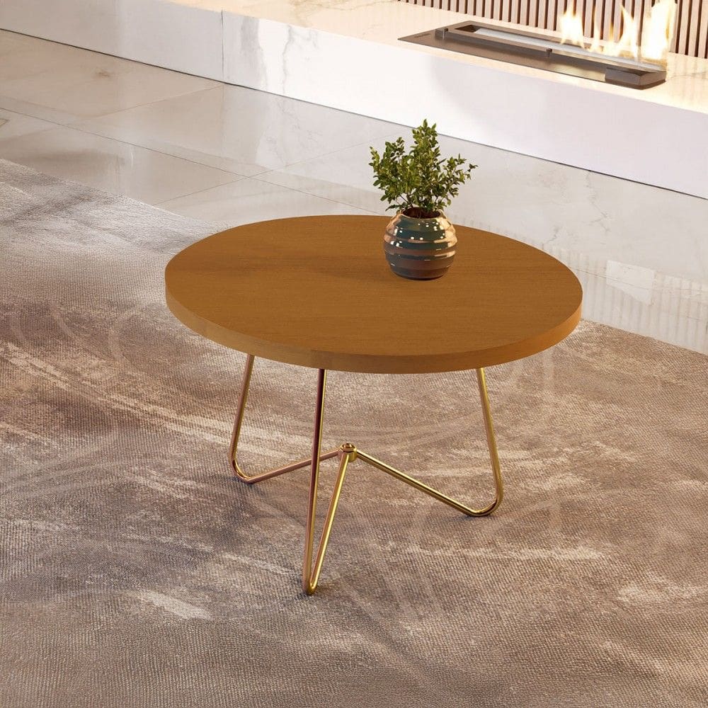 Mesa de Centro Natural/Dourado 8006 - Jb Bechara