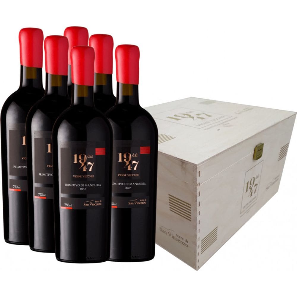 Kit Vinho Dal 1947 Primitivo Di Manduria 750ml - Caixa com 6 Unidades