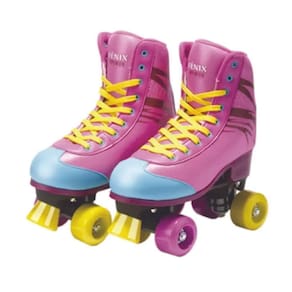 Patins Roller Skate 4 Rodas Tamanho 39 Ao 42 Ajustável Rosa Fenix