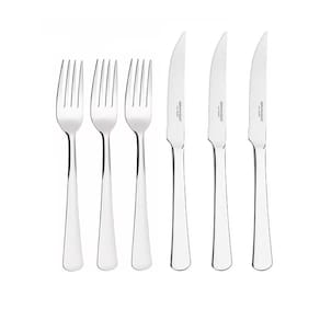 Talheres de Mesa Garfo e Faca Carne Inox Restaurante Kit Toronto