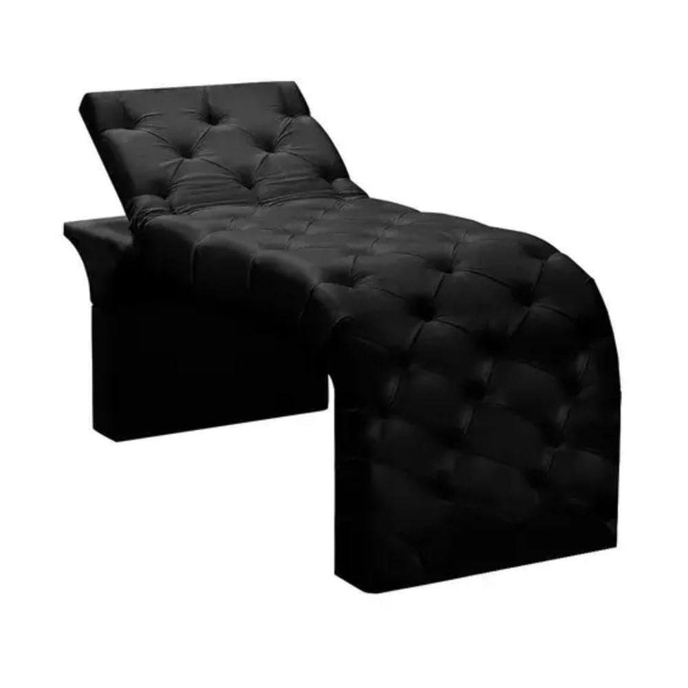 Maca Estofada Estética Cílios Regulável Spa Suede Valentina Preto