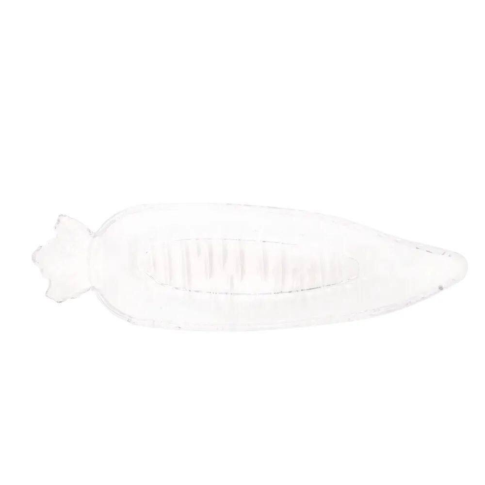 Petisqueira Decorativa Cenoura Incolor Glass 3,5x7,5x26cm - 1 Un