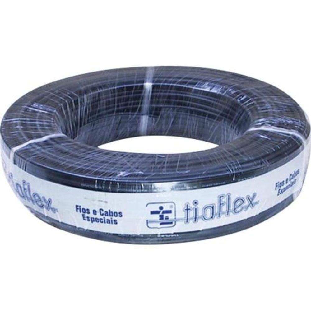 Cabo Para Microfone Balanceado Ofhc 2 X 0,30mm² (22awg) Preto Tiaflex - Rl 100