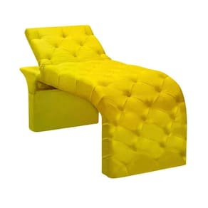 Maca Estofada Estética Cílios Regulável Spa Suede Juliette Amarelo