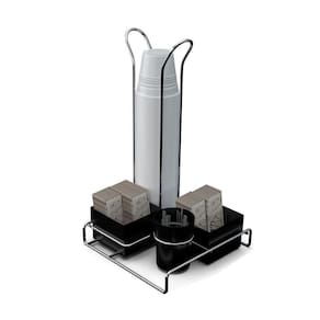 Suporte De Mesa Para Sachê Com Porta Copos - Stolf Preto