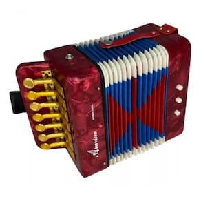 Sanfona Acordeon Infantil 3 Baixos Musica Semiprofissional