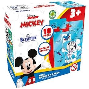 Lembrancinha Infantil - Mini Quebra-cabeça De Madeira Disney Mickey - 1 Un
