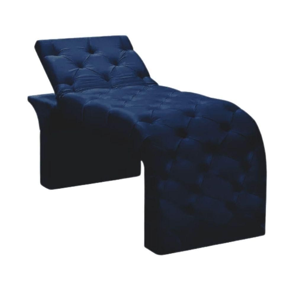 Maca Estofada Estética Cílios Regulável Spa Veludo Eloísa Azul Marinho