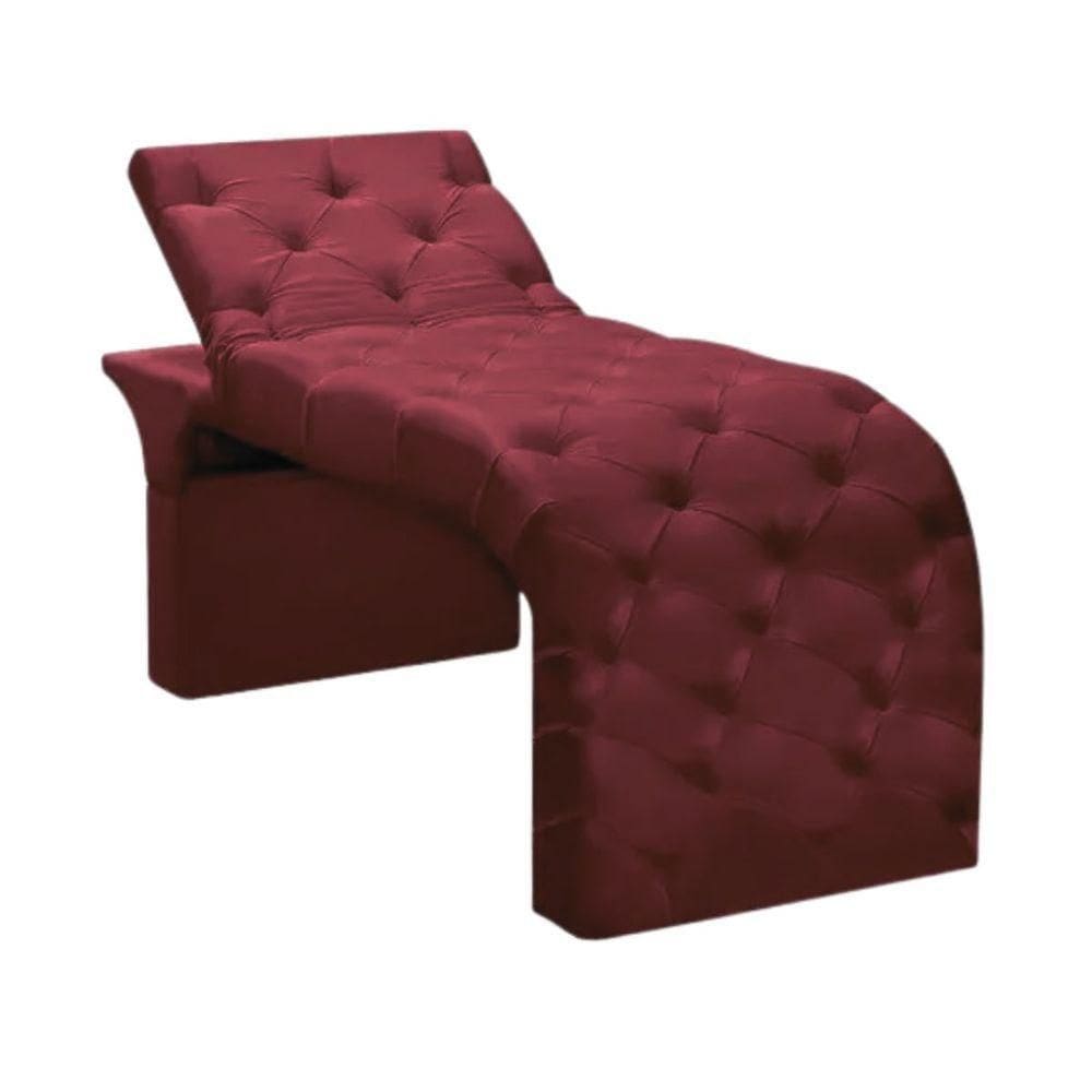 Maca Estofada Estética Cílios Regulável Spa Suede Eloísa Bordô