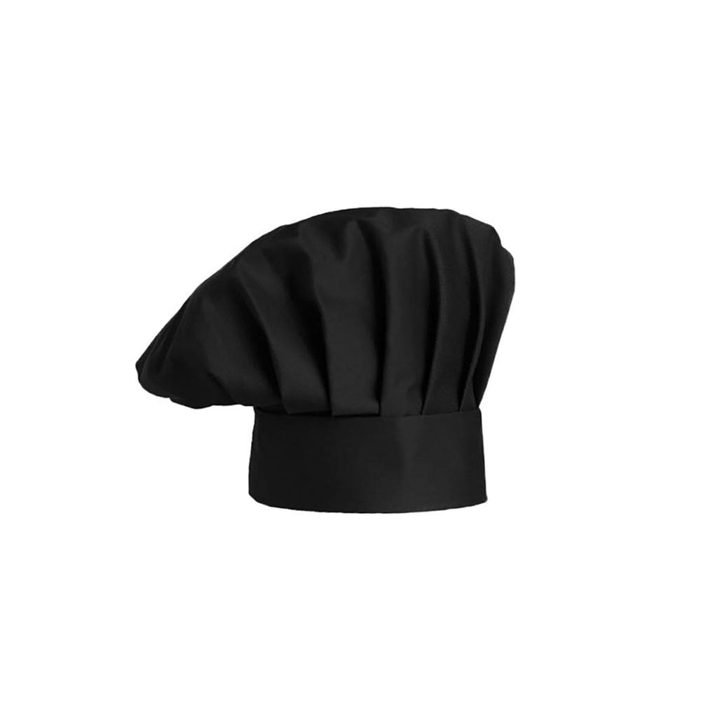 Chapeu de Cozinheiro Preto Chef Touca Unissex Ajustavel