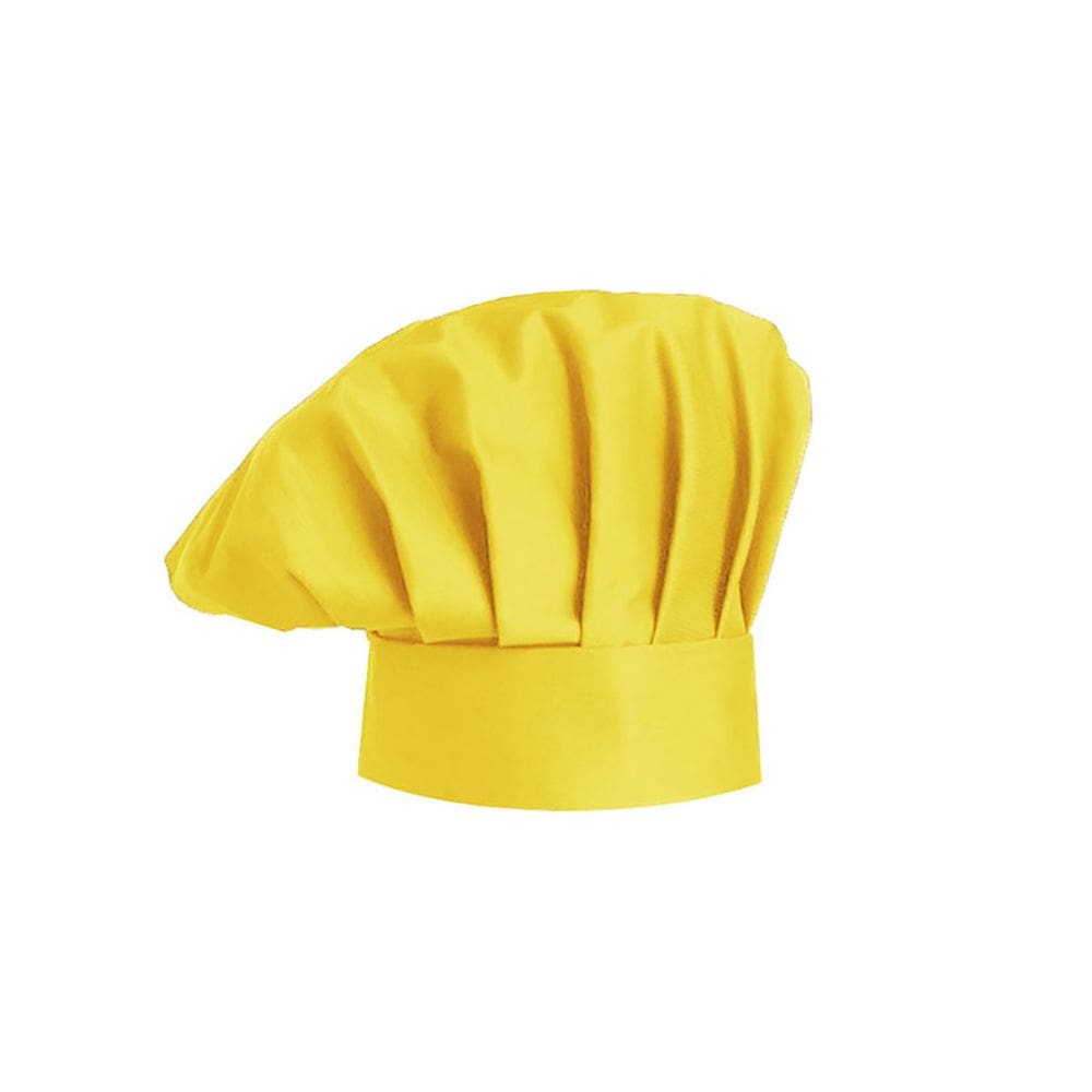 Chapeu de Cozinheiro Amarelo Chef Touca Unissex Ajustavel