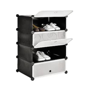 Armário Organizador Modular Multiuso 4 Prateleiras Preto