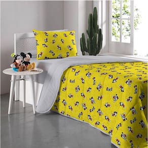Edredom Solteiro Portallar Malha Disney Mickey 90a