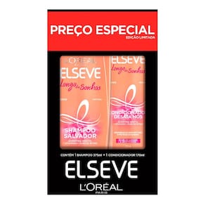 Shampoo + Condicionador Elseve Longo dos Sonhos 375ml+170ml Preço Especial