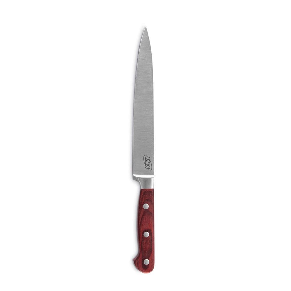 Faca 8" Chef Cozinha Churrasco Aço Inox Cabo Madeira