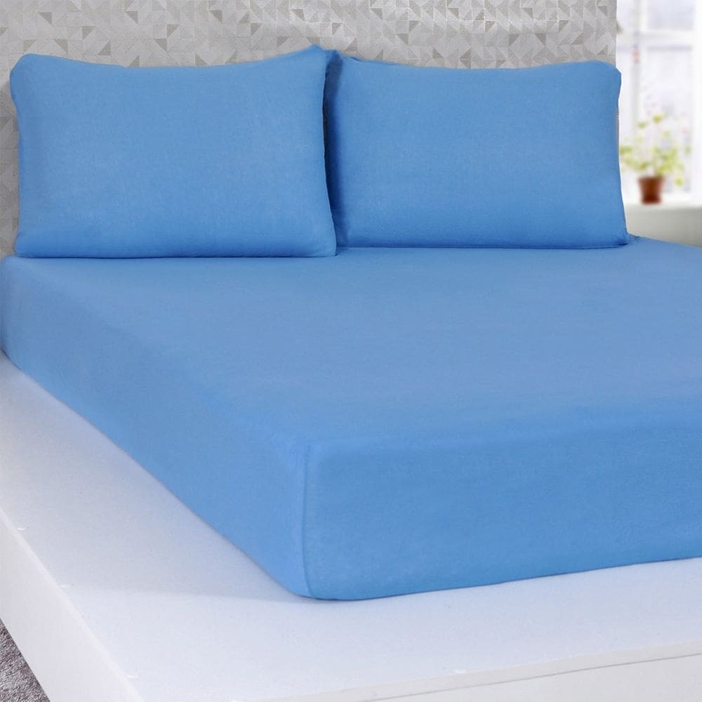 Jogo de Cama Queen Serena 3 pçs Malha 100% Algodão 158x198x30cm