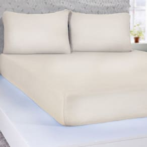 Jogo de Cama Casal Serena 3 pçs Malha 100% Algodão 138x188x23cm