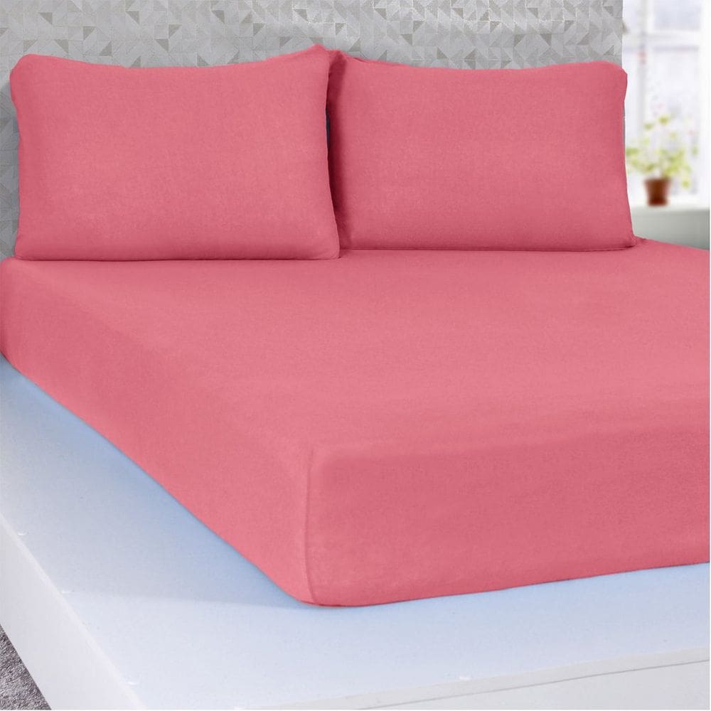 Jogo de Cama Queen Serena 3 pçs Malha 100% Algodão 158x198x30cm