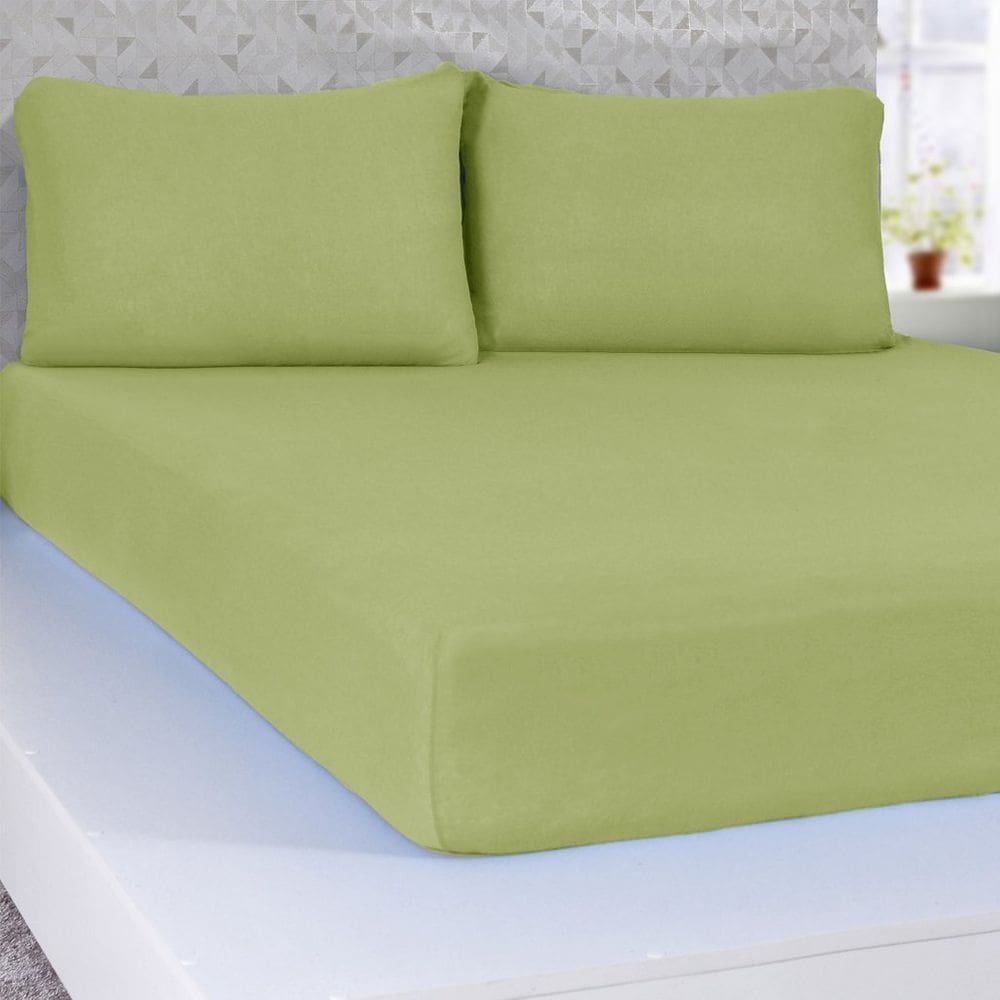 Jogo de Cama Queen Serena 3 pçs Malha 100% Algodão 158x198x30cm