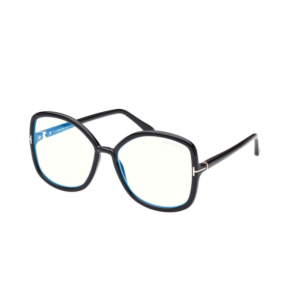 Óculos Tom Ford FT 5845 Preto brilhante com lente de bloco azul