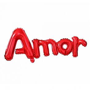 Balão Metalizado Amor Vermelho