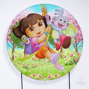 Painel Decorativo para Festa 1,80x1,80 metros Vesti Fácil com Elástico Dora Aventureira - Fera Print