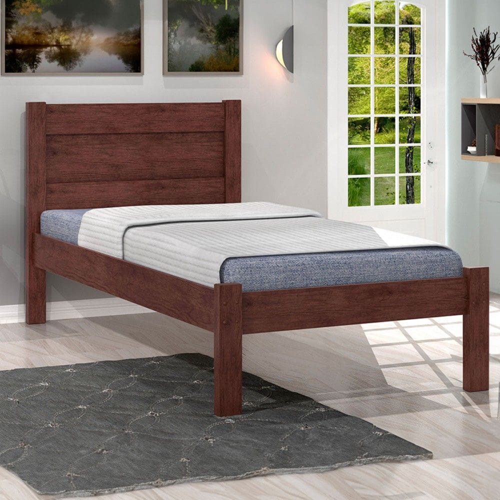 Cama Solteiro Prisma Cappuccino - J&a Móveis