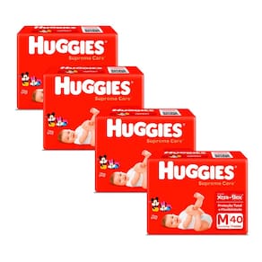 Kit 4 Fralda Huggies Supreme Care Tamanho M 40 Fraldas Descartáveis cada