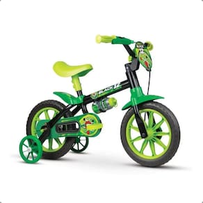Bicicleta Infantil Nathor Aro 12 Black com Rodas Treinamento