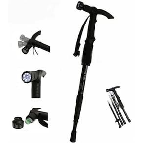 Bengala Ajustável Leve com Lanterna LED Retrátil 110cm