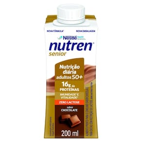 Nutren Senior Zero Lactose Sabor Chocolate com 16g de Proteínas 200ml